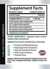 Pre Workout – NITRIC OXIDE 2400mg – Increases Sexual Energy – 60 Capsules