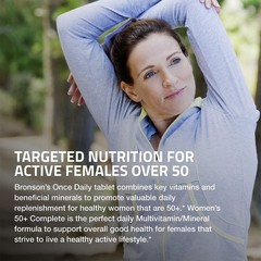 Bronson ONE Daily Women’s 50+ Complete Multivitamin 180 Count (Pack of 1)