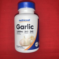 Nutricost Garlic 1000mg, 240 Softgels – Premium, High Potency, Gluten Free