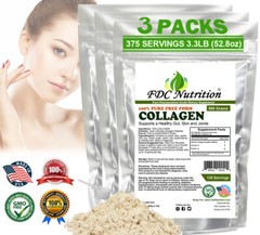 3.3 lb (48 OZ) Collagen Peptides Hydrolyzed Anti-Aging Protein Powder