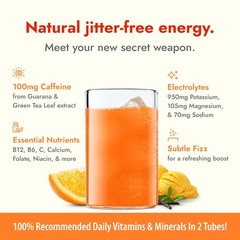 Zipfizz Daily Energy Drink Powder, 0.39 Ounce (Pack of 20), Orange Cream
