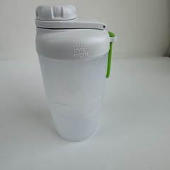 Overnight Oats Shaker Blender Bottle White Green Mixer, No Box NEW