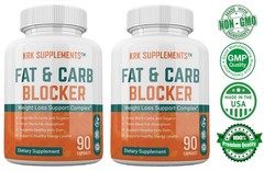 2 pk Fat Carb Blocker Extra Weight Loss Complex Burn Low Keto Diet Pills