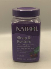 Natrol Sleep + Restore Gummies Exp 8/2027 5mg, Cherry Flavor, 60 Gummies