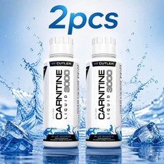 2 PACKS-NEW Cutler Nutrition Liquid Carnitine 3000mg Blue Sharks flavor SEALED*