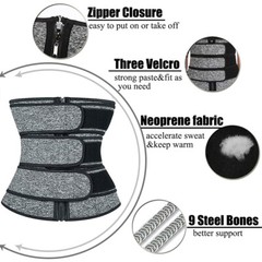Men’s Sweat Sauna Waist Trainer Neoprene Corset Cincher Weight Loss Body Shaper