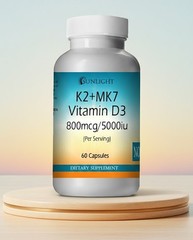Vitamin K2 (800mcg) + Vitamin D3 (5000 IU) Capsules – Ship from USA\