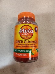 Metamucil Fiber Sugar-Free Orange Gummies Supplement – Pack of 72