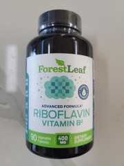 Forest Leaf Riboflavin Vitamin B2 400 mg 90 Vegetable Capsules exp 08/2028