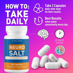 2x Neuro Salt Capsules, Neuro Salt Nootropic Supplement (120 Capsules)