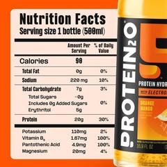 Protein2o 2-in-1 Clear Whey Protein & Electrolyte 16.9 Fl Oz (Pack of 12)