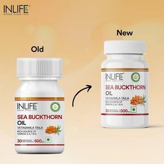 INLIFE Sea Buckthorn Oil Capsules 500mg | Omega 3 6 7 9 Supplement 30N K660