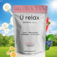Relax U Calming Tonic Drink Mix , 15 Powder Packets , Soothing Relaxation Flavor