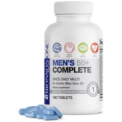Bronson ONE Daily Mens 50+ Complete Multivitamin 180 Count (Pack of 1)