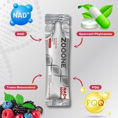 2 PACKS-ZOOONE NR1000 NAD+ Berry Flavor Drink Mix-30 Packets Lutein-Healthy Skin