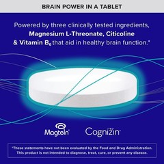 Qunol Brain Health Memory Plus w/ B6 Magnesium L-Threonate & Citicoline 60ct