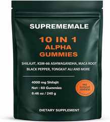 SupremeMale 10 in 1 Alpha Gummies – 4000 mg Herbal Performance Blend US SELLER