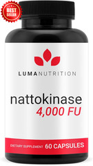 Nattokinase Supplement 4OOO FU Japanese Natto 6O Capsules Vegan US