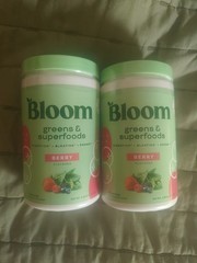 FOR 2 Bloom Nutrition Greens & Superfoods Powder Mixed Berry 25 Servings 4.8oz