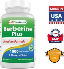 Best Naturals Berberine Plus 1000 mg/Serving 120 Capsules – (non-gmo)
