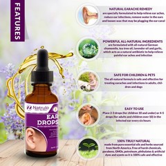 Natural Ear Drops for Infection – Homeopathic 0.5 Fl Oz (Pack of 1)