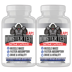 #1 Test Booster Monster Test Caps Male Drive Men’s Capsule Pills 120ct, 2pk