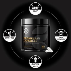 1-4packs Bromelain Capsules 800 MG | 2,400 GDU Digestive Enzymes 120ct