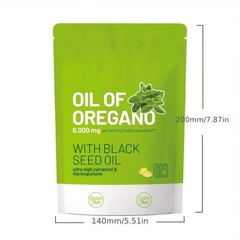 Oil of Oregano 6000mg Softgels Featuring Black Seed Oil – 300 Oregano Oil