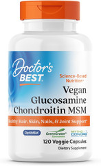 Doctor’s Best Vegan Glucosamine Chondroitin MSM 120 Caps Joint Skin Nails