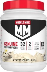 Muscle Milk Genuine Protein Powder, Vanilla Crème, 1.93 Pounds, 12 Servings, 32g