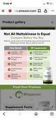 NFSupplements Nattokinase Arterial Support 5000 FU 250mg 30 Vegan Capsules