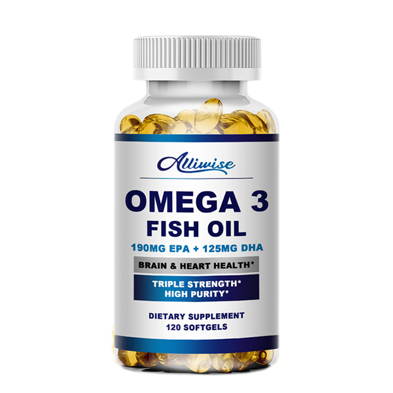 120 Pills Omega 3 Fish Oil Capsules Triple Strength EPA & DHA, Highest Potency