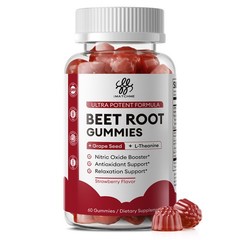 Beet Root Gummies Nitric Oxide Booster Promote Healthy Blood Pressure&Blood Flow