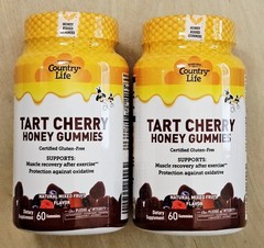 2 Bottles Tart Cherry Honey Gummies, Natural Mixed Berry, 120 Total Gummies 9/26