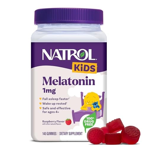 Natrol Kids Melatonin Gummies 1mg Raspberry 140 Count
