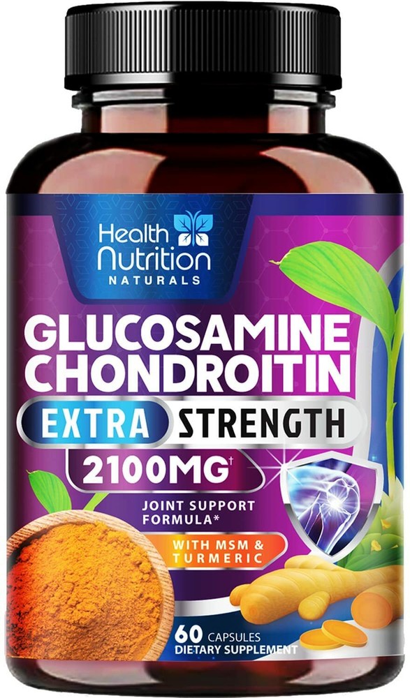 Glucosamine Chondroitin Turmeric MSM Triple Strength Joint Support 2100mg