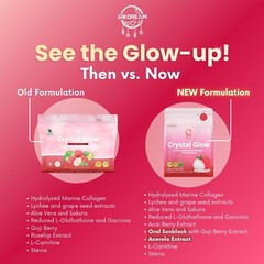 Crystal Glow Lychee 50,000mg Hydrolyzed Marine Collagen Mix – New & Improved