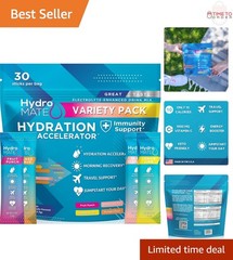 Electrolyte Powder Variety Pack Low Sugar Hydration Packets 30 Count
