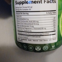 D-FENZ Lime Powder Supplement Vitamin C D Magnesium Zinc Children 4.76oz