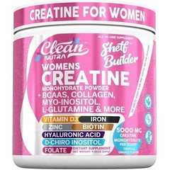 Women’s Powder Shelf Creatine w/ Collagen, BCAAs, Inositol – Clean Nutra Builder