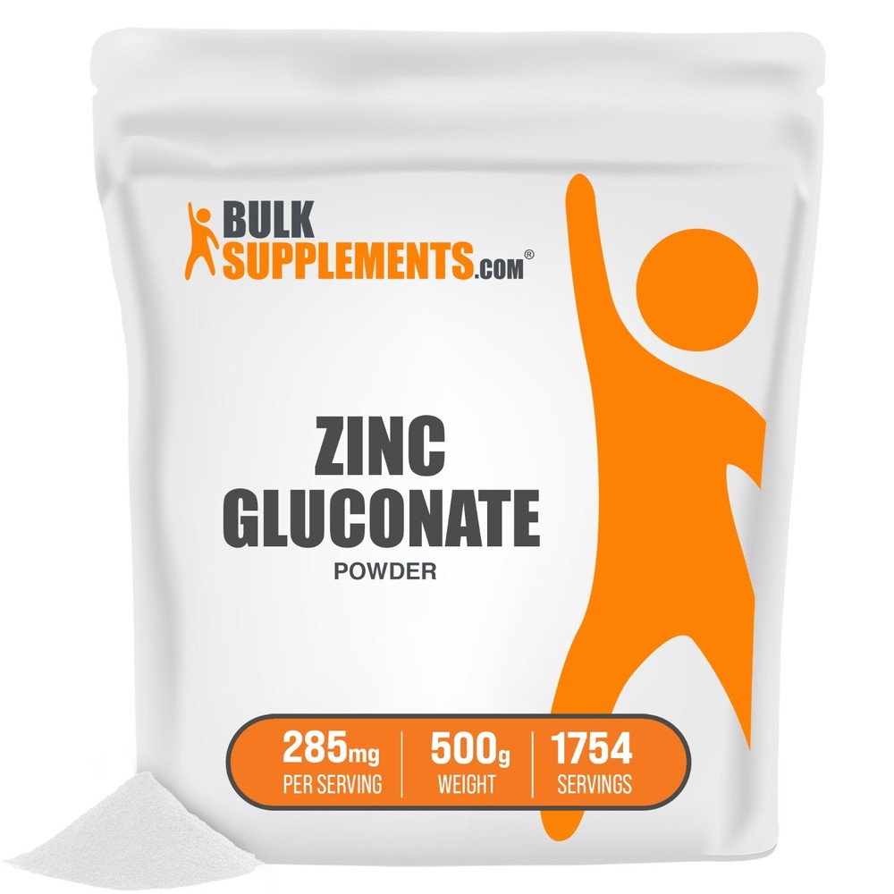 BulkSupplements Zinc Gluconate Powder – Supports Heart Health