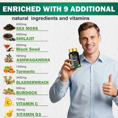 Sea Moss & Shilajit (Black Seed Oil, Turmeric, Ashwagandha, Ginger, Vitamin D)