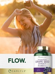 Grapeseed Extract Capsules | 24,000 mg Equivalent | 240 Count | by Carlyle