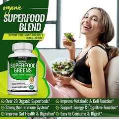 Organic Greens Superfood Tablets 2 PACKS – Greens, Fruits & Veggies for EVERYONE