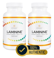 2 AUTHENTIC LifePharm Laminine Cellular Health 30 Ct Fresh & Sealed EXP 07/2025!