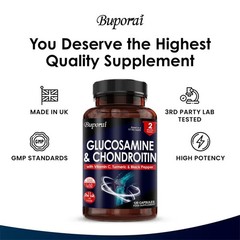 Glucosamine and Chondroitin 240pcs,Joint Comfort & Flexibility,Protect Cartilage