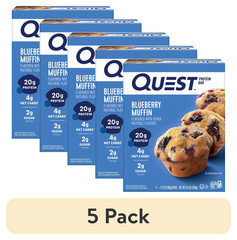 (5 Pack) Protein Bar, Blueberry Muffin Flavor, 21G of Protein, Gluten Free, 4 C