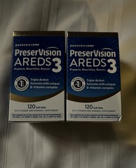 Pack of 2 Bausch + Lomb PreserVision AREDS 3 Eye Vitamins Soft gels 120 per pack