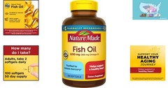 Heart Health Support Omega 3 Fish Oil 1200mg Softgels – 100 Count, 50 Day Supply