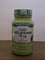 Nature’s Truth Melatonin 10 mg + L-Theanine 72 Tablets – EXP: 02/2027